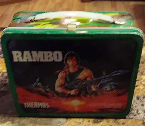 Vintage 1985 Rambo Metal Lunch Box No Thermos Sylvester 